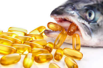 Conceptual image from omega-3 capsules
