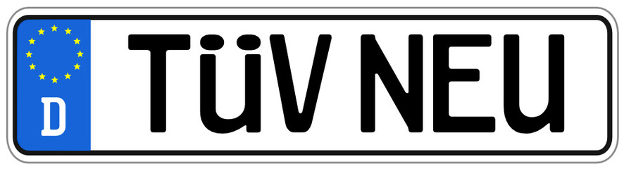 T&Uuml;V HU Auto Schild  #140928-svg05