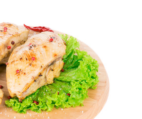 Close up of grilled chicken fillet.