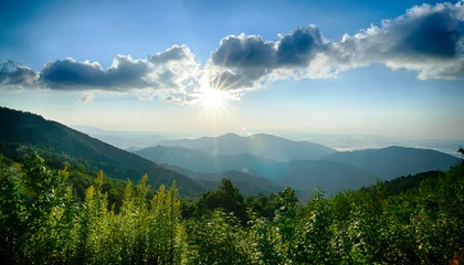 Fototapete Sunrise over Blue Ridge Mountains Scenic Overlook © digidreamgrafix