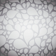 Abstract grey background, seamless pattern, tear drop design