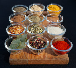 Set of various spices