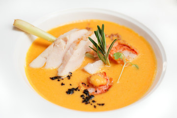 Tom yum soup with fish