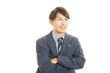 笑顔のビジネスマン