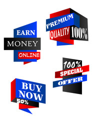 Origami and web business banners