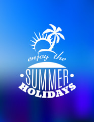 Naklejka premium Enjoy the Summer Holidays poster design