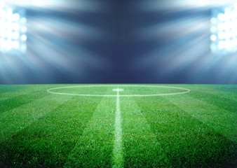 Obraz premium soccer field and the bright lights