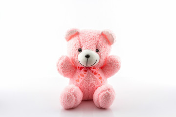 Pink teddy bear.