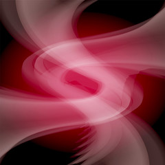 Red waves on the dark background