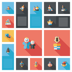 Merry Christmas flat app ui background,eps10