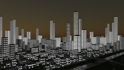 都市部の夜景