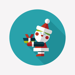 Santa Claus flat icon with long shadow, eps10