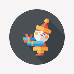 Santa Claus flat icon with long shadow, eps10
