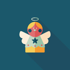 angel flat icon with long shadow, eps10