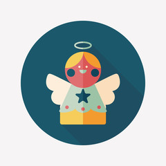 angel flat icon with long shadow, eps10