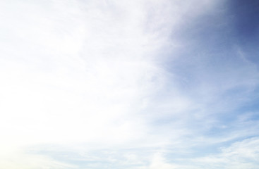 blue sky with clouds closeup