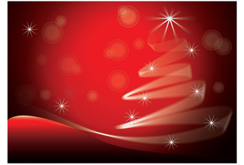 Red Christmas Tree image vector background