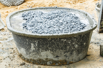 Fototapeta premium Concrete mixing tub