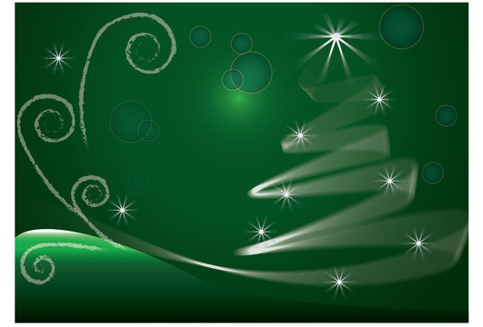 Green Christmas Tree image vector background