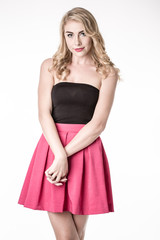 Portrait of beautiful blonde woman