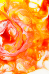 food coloring on milk abstract background