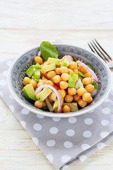 chickpea salad with avocado