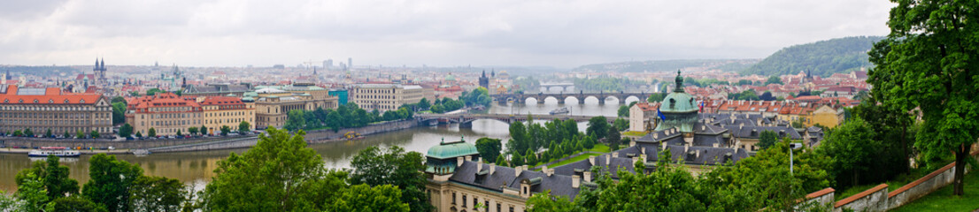 Fototapeta na wymiar Prague panorama made from Hradcany hills, Czech Republic