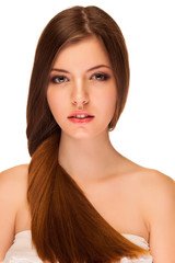 Fototapeta premium Beautiful woman with perfect healthy skin