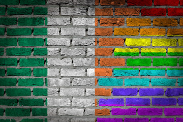 Dark brick wall - LGBT rights - Ireland