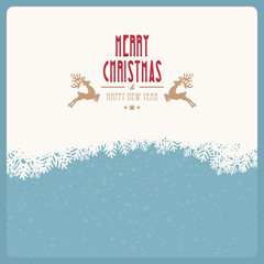 merry christmas snowflakes winter background