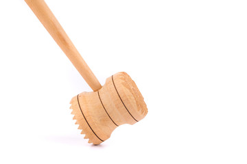 Wooden meat mallet.