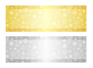Fototapeta na wymiar Christmas gift certificate with snowflake pattern