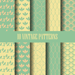 classic seamless pattern set, vector