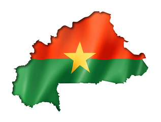 Burkina Faso flag map