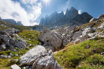 Fototapeta na wymiar Mountain landscape - inaccessible peaks