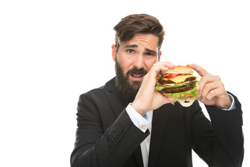 Mann mit Hamburger