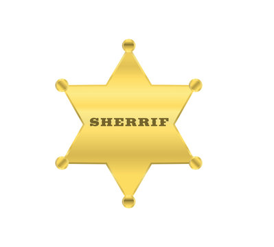 sherrif golden star vector design