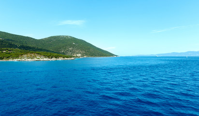 Fototapeta na wymiar Sea summer view from ferry (Greece)