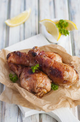 Roasted chicken legs