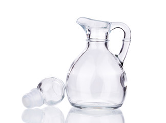 Glass carafe.