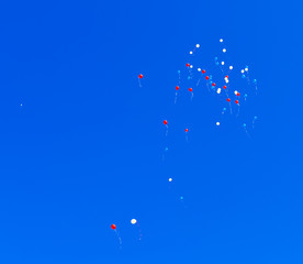balloons flying in the sky