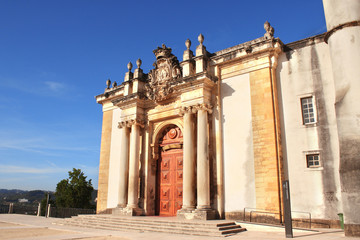 Fototapeta na wymiar Entrance of Joanina library, Coimbra University, Portugal