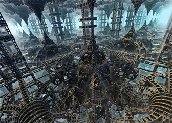 Obraz premium Computer rendered virtual scenery