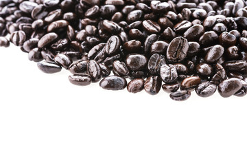 Coffee beans isolated on white background