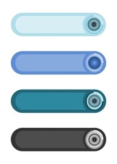 Obraz premium Four simple stylized web buttons in faded colors