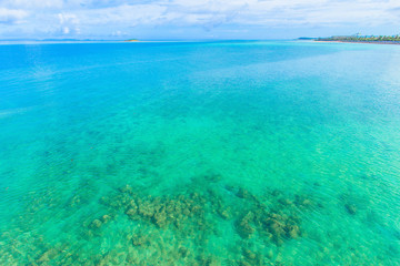 Emerald green ocean in Okinawa