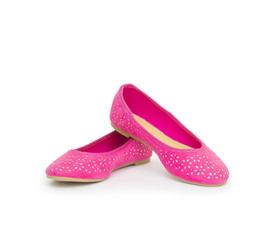 Ballet shoes isolated on the white