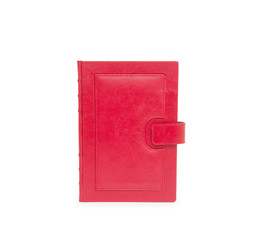 red book on white background