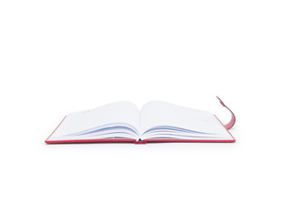 red book on white background