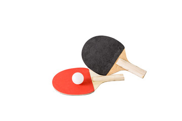 Ping Pong bats with a ball